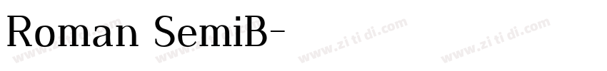 Roman SemiB字体转换